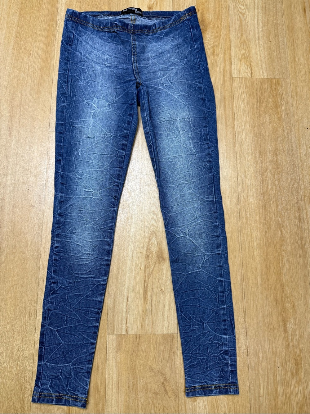 Women’s Bongo Denimvision Blue Denim-Look Jeggings Size Medium